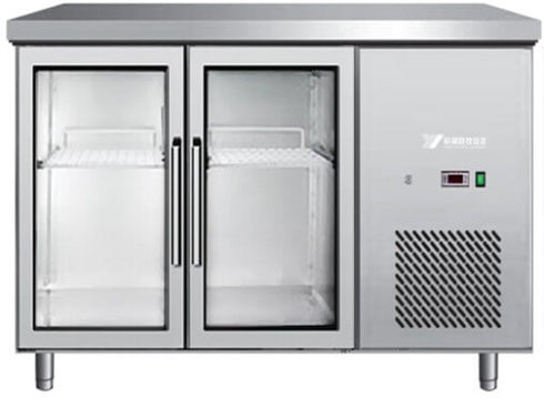 2 DOOR GLASS DOOR UNDERBAR 1390 X 700 X 850H NO LOCK AVAILABLE - cater-care