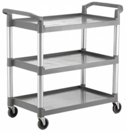 PLASTIC TROLLEY WITH TOTE BOX&BINS- 3 TIER - cater-care
