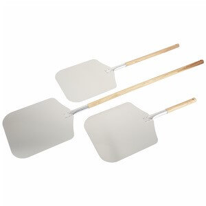 PIZZA SHOVEL S/STEEL WOODEN HANDLE SQUARE HEAD 800MM - Cater-Care