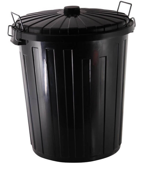 REFUSE BIN BLACK 73LT INCLUDES LID - Cater-Care