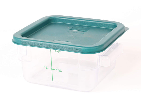 STORAGE CONTAINER CLEAR SQUARE 180 x 180 x 90MM 2QT - Cater-Care