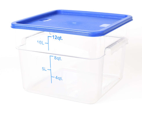 STORAGE CONTAINER CLEAR SQUARE 280 x 280 x 200MM 12QT - Cater-Care