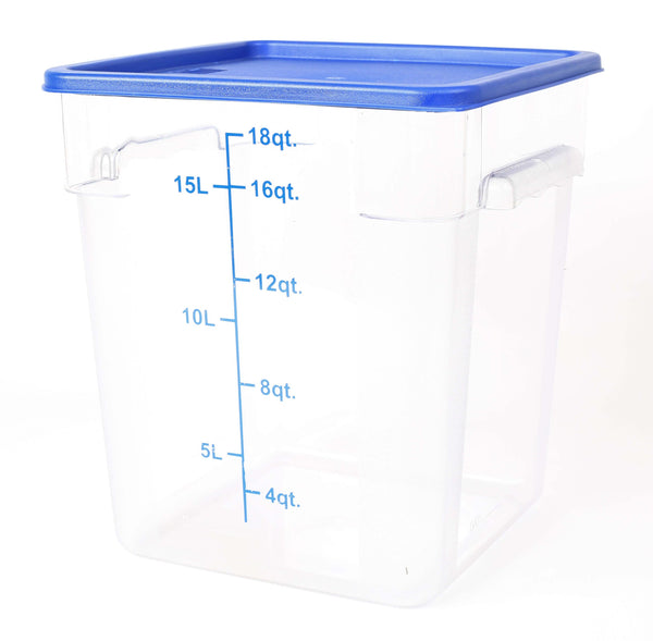 STORAGE CONTAINER CLEAR SQUARE 280 x 280 x 320mm 18QT - Cater-Care