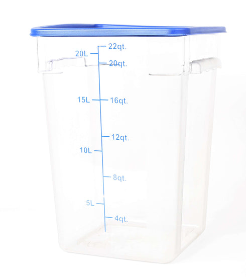 STORAGE CONTAINER CLEAR SQUARE 280 x 280 x 400MM 22QT - Cater-Care