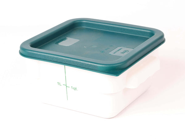 STORAGE CONTAINER WHITE SQUARE 180 x 180 x 90MM 2QT - Cater-Care