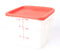 STORAGE CONTAINER WHITE SQUARE 220 x 220 x 185MM 6QT - Cater-Care