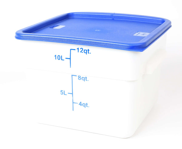 STORAGE CONTAINER WHITE SQUARE 280 x 280 x 200MM 12QT - Cater-Care