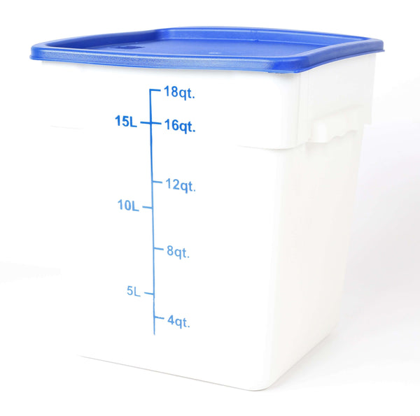 STORAGE CONTAINER WHITE SQUARE 280 x 280 x 320MM 18QT - Cater-Care