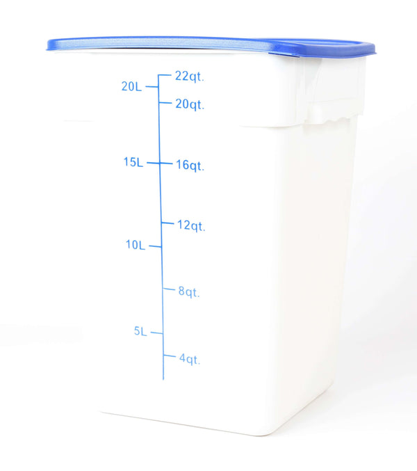 STORAGE CONTAINER WHITE SQUARE 280 x 280 x 400MM 22QT - Cater-Care