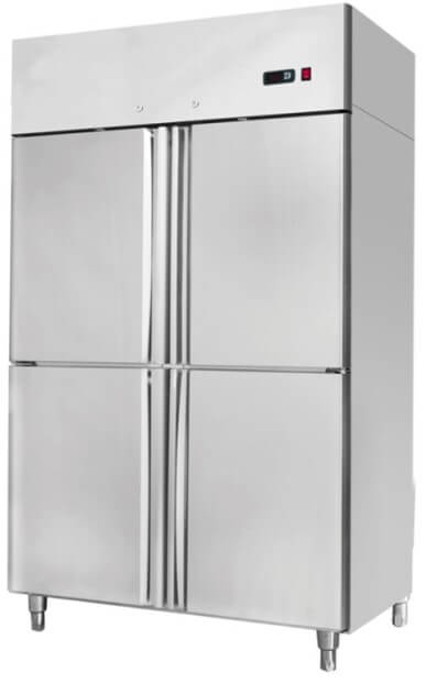 1314X845X2130 S/STEEL DOUBLE DOOR UPRIGHT FREEZER GN 4 X 1/2 DOORS - cater-care