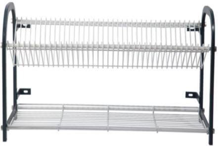 CROCKERY RACK 800 WALL MOUNT 38 PLATES + CUP RACK - cater-care