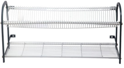 CROCKERY RACK 1100 WALL MOUNT 2 TIER 53 PLATES + CUP RACK - cater-care