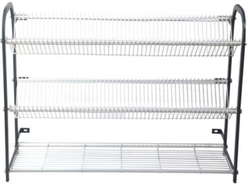 CROCKERY RACK 1100 WALL MOUNT 3 TIER 106 PLATES + CUP RACK - cater-care