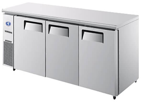 3 DOOR S/STEEL UNDERBAR 1800 X 700 X 800H WITH LOCK - cater-care