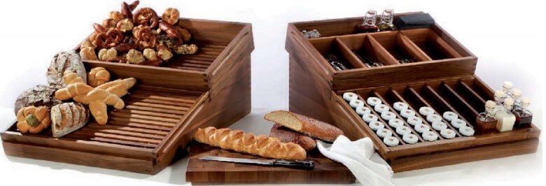 DISPLAY WOODEN SET FOR PASTRY CUTLERY & CONDIMENTS - Cater-Care