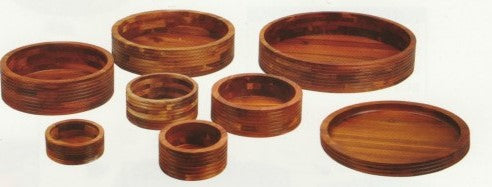 WOODEN ROUND RECESSED DISPLAY   SHORT LIP - Cater-Care