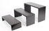 WOODEN SET OF 3 STACKED SQUARE DISPLAYS (BLACK) - Cater-Care