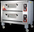 DOUBLE DECK PIZZA OVEN WITH CERAMIC FLOOR 4 TRAYS - cater-care