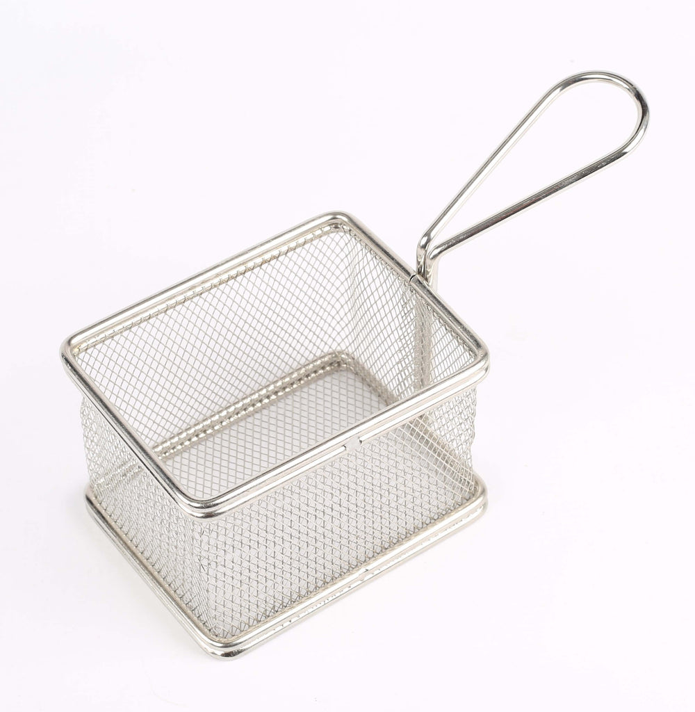 MINI BASKET SQUARE S/STEEL - 130 x 110 x 80MM - Cater-Care