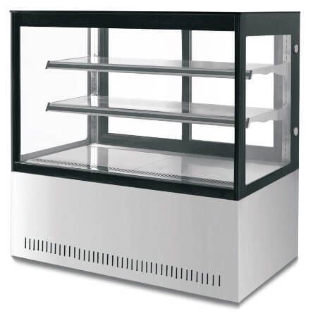 SQUARE GLASS DISPLAY 1500W X D730 X H1200 - cater-care